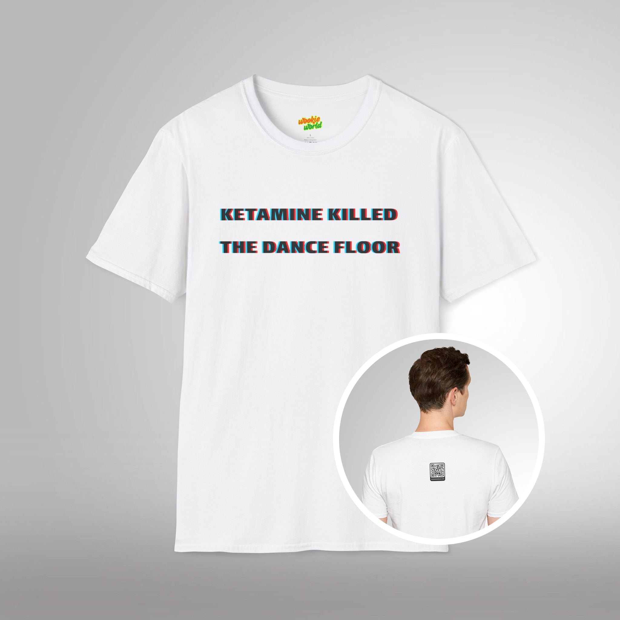 (QR Code) Ketamine Killed The Dance Floor Men's Tee