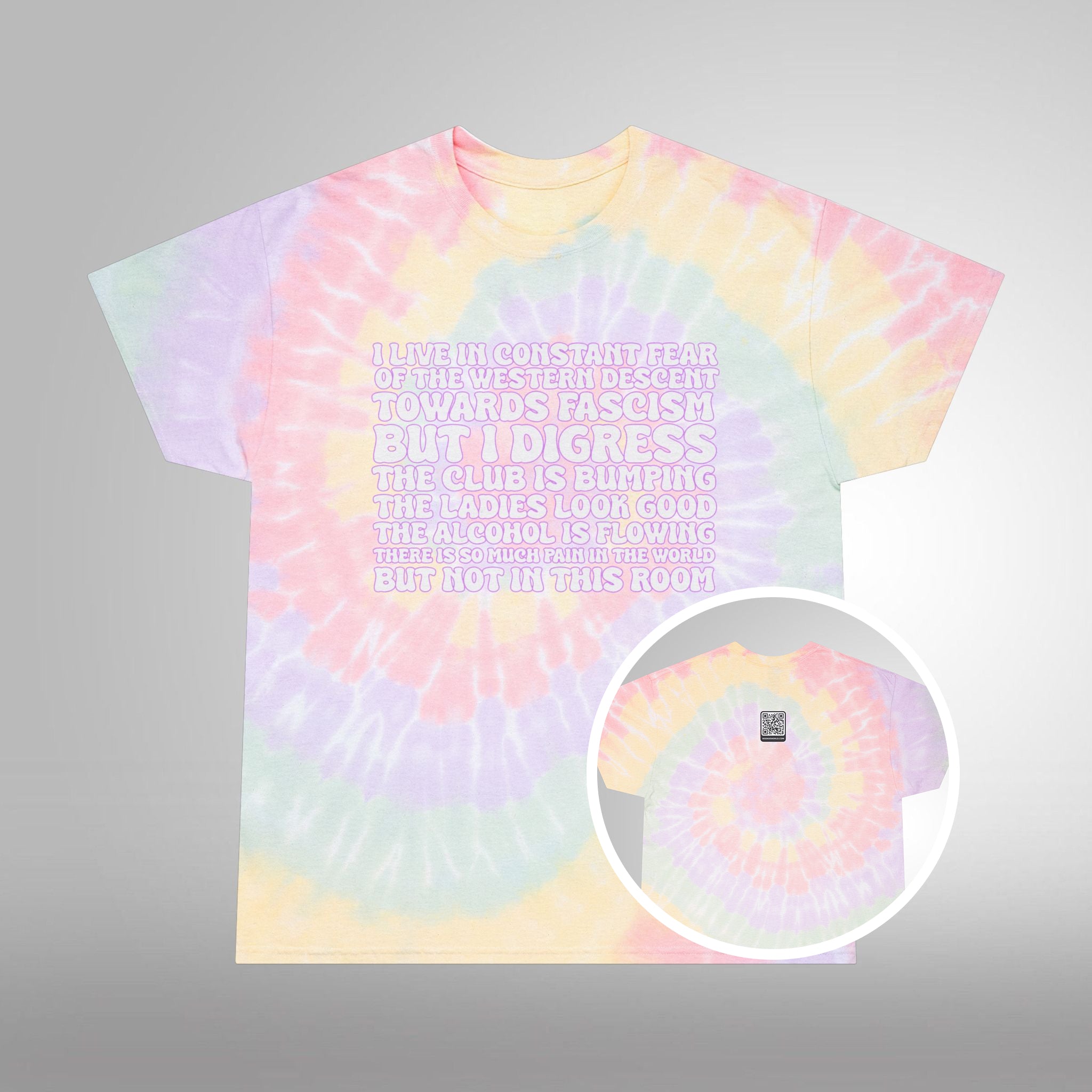 (QR Code) I Live In Constant Fear Men's Tee - Special Edition Tie-Dye