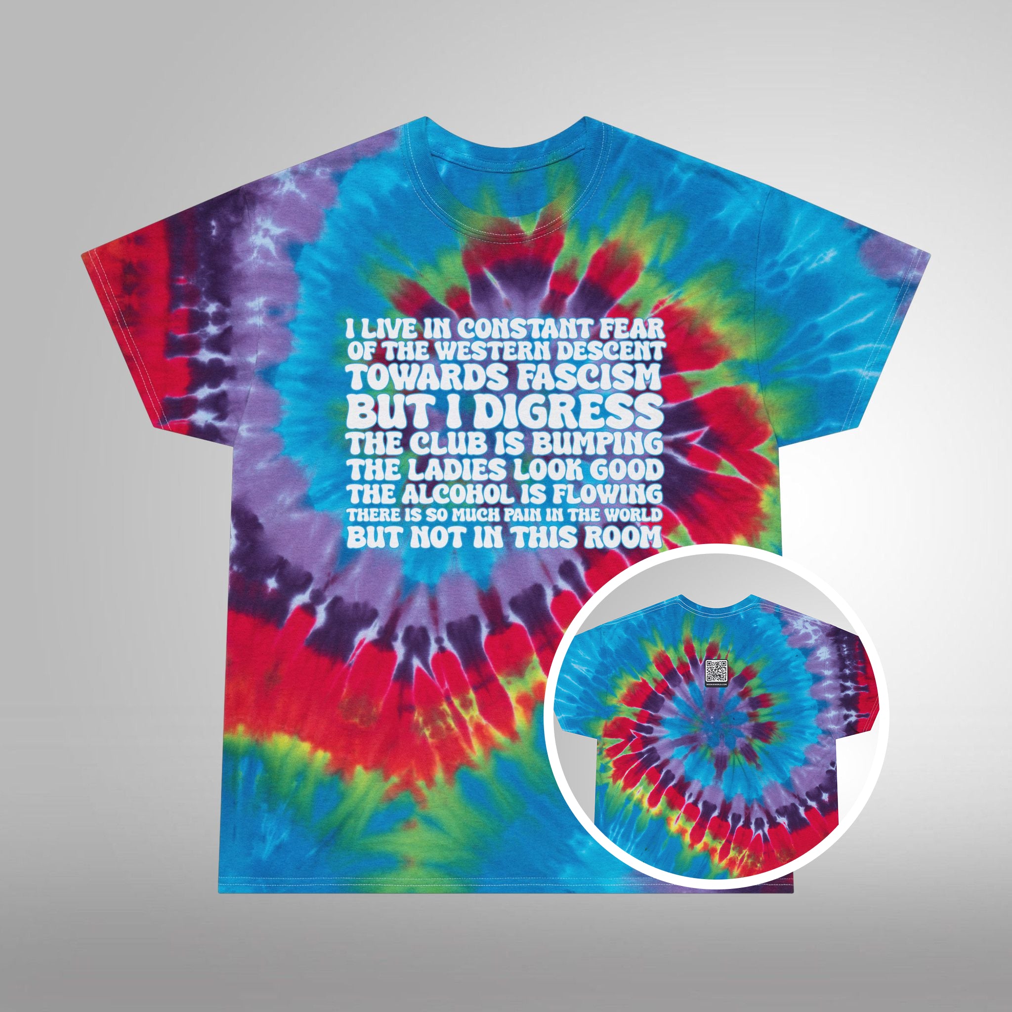 (QR Code) I Live In Constant Fear Men's Tee - Special Edition Tie-Dye